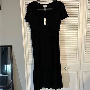 Elegant Black Wrap Max Studio  Dress (NWT)